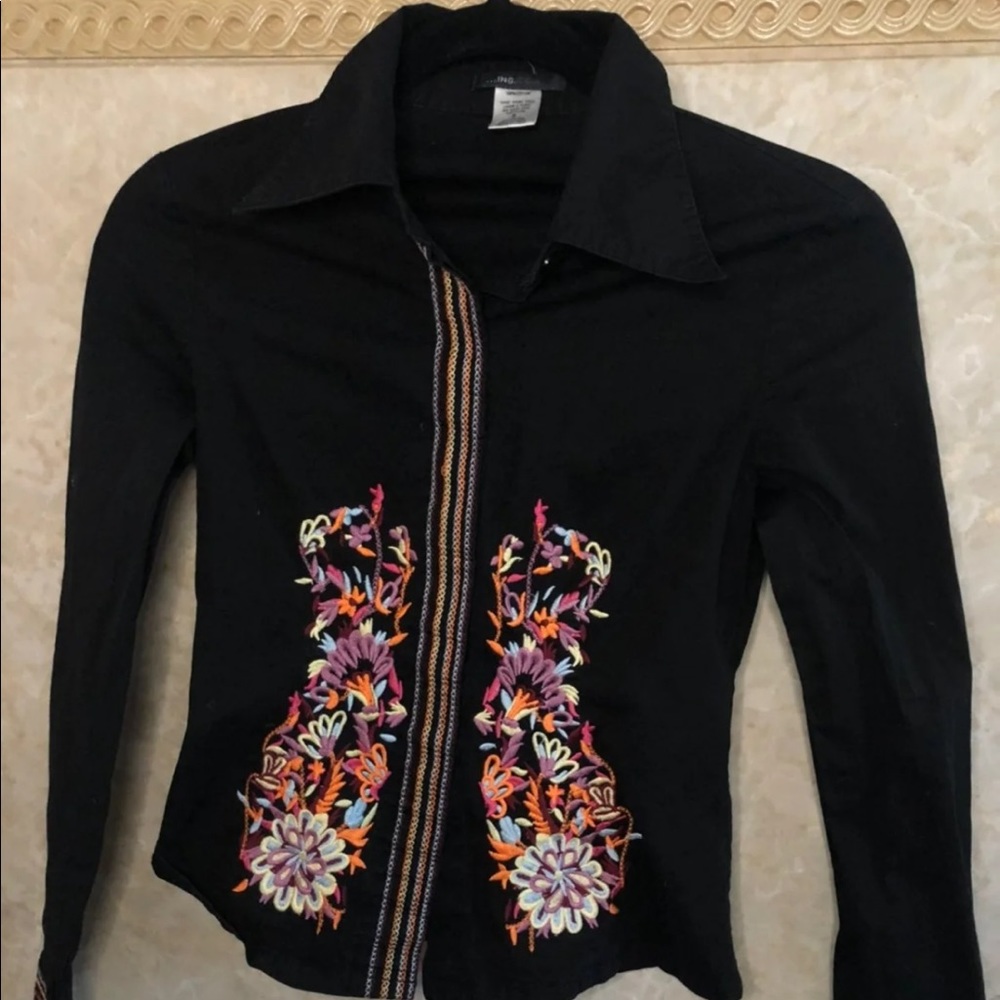 Black button up shirt